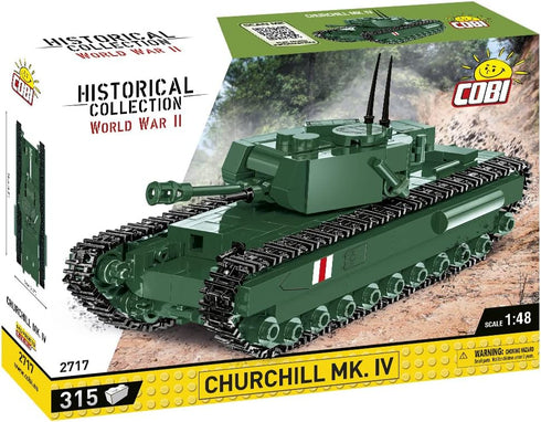 Set, 315 COBI Historical Collection World War II Churchhill MK. IV Tank Building Pieces