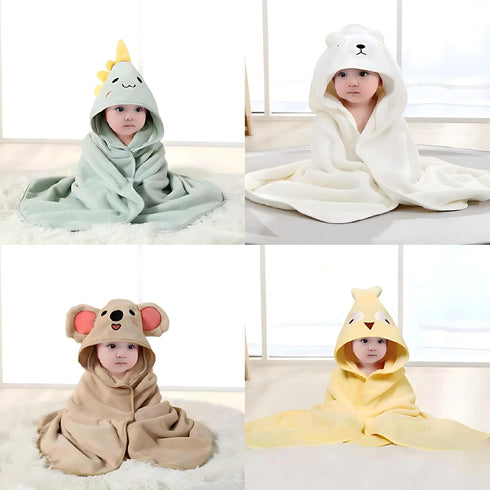 Gucilulu 4 Pack Hooded Baby Towel - Premium Soft Bath Towel for Baby, Newborn,Infant - Ultra Absorbent,Natural Baby