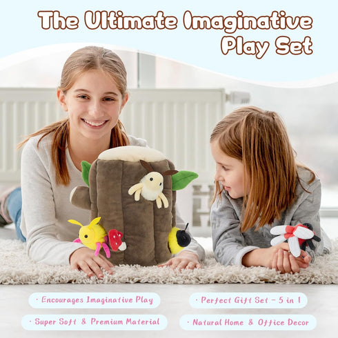 6pcs Set MaoGoLan Flying Insect Plush Toys with Plush Bee Moth Butterfly Dragonfly, Flying Insect Stuffed Animal Bulk
