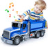 Dwi Dowellin Big Dump Truck Toys for Boys Age 3-5, Kids Toy with Lights and Sounds, Christmas Birthday Gift Car