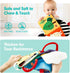Baby Toys 0-6 Months, High Contrast Newborn Toys, Tummy Time Books with Crinkle, Squeaky Sounds