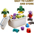 3-5 Set 3 4 5 6 7 TEMI Magnet Robot Toy for Kids Years Old - Monster Magnet Toys Stacking Transform Toys with Storage