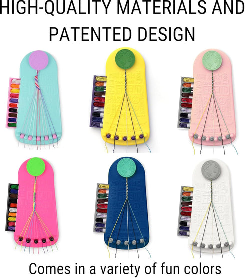 20 8 8+, Choose Friendship Bracelet Making Kit Pre-Cut Threads, Portable Loom with Storage, Makes Bracelets, Craft Gift