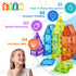 HOTERA 125PCS Set 3D 2 3 4 5 6 7 8 9 Magnetic Tiles Magnetic Building Blocks Magnet Tiles with Cars STEM Educational