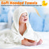 4 Pack 30 30 Inch Reginary Baby Hooded Towels Coral Fleece Baby Bath Towels x Soft Absorbent Hooded Bath Blanket