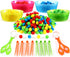 138 Pieces Fine Motor Skills Toys for Early Education, Sorting Counting Training Development for Ages 3+, Includes 8