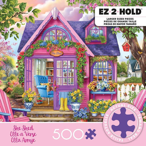 500 Ceaco - Chris Bigelow - She Shed - Larger Sized Piece Jigsaw Puzzle
