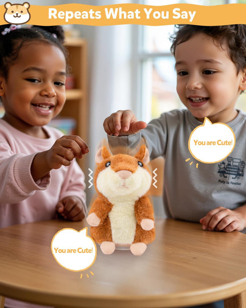 2 3 4 5 6 7 8 Ayeboovi Toddler Toys Talking Hamster Repeats What You Say, Kids Toys for Year Old Girls Boys Birthday