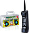 Gejoy 2 Pieces Inflatable Radio Boombox Mobile Phone Props for 80s 90s Hip Hop Theme Party Decorations