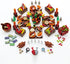 Set Creative City Food Building Blocks Imaginative Play Accessories with Pizza, Shopping Trolley, Fruits, Veggies