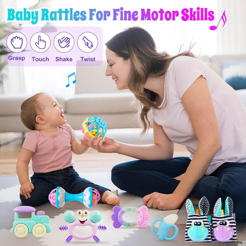 0-6 3-6 6-12 3 4 5 6 Baby Toys Months - Baby Rattles Teething Toys Month Infant Toys Months Teether Toy Month Old