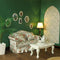 iLAND Dollhouse Furniture of Miniature Couch with Coffee Table the Beautiful Doll