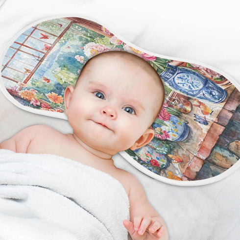 YEGAME Set 1 11 22 Inch Muslin Baby Burp Cloths of - Flower Super Absorbent Cotton Burping Rags Soft Baby Washcloths