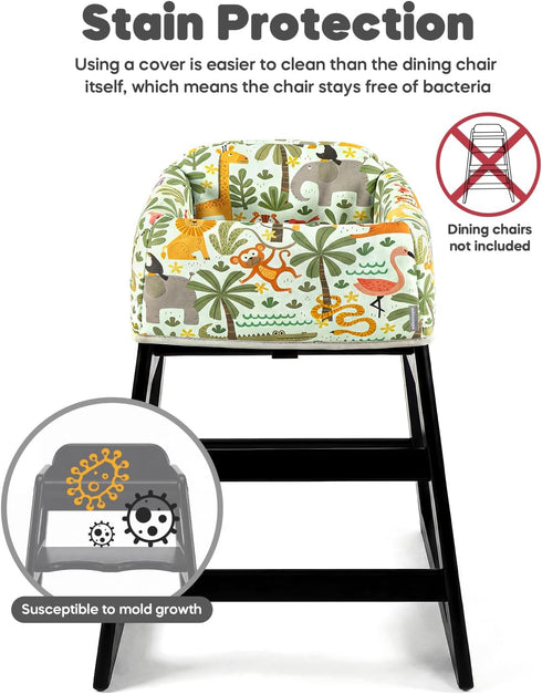 mamatepe 2-Point Baby High Chair Cover Restaurant with Strap Pads & Harness - Machine Washable, Waterproof, Portable