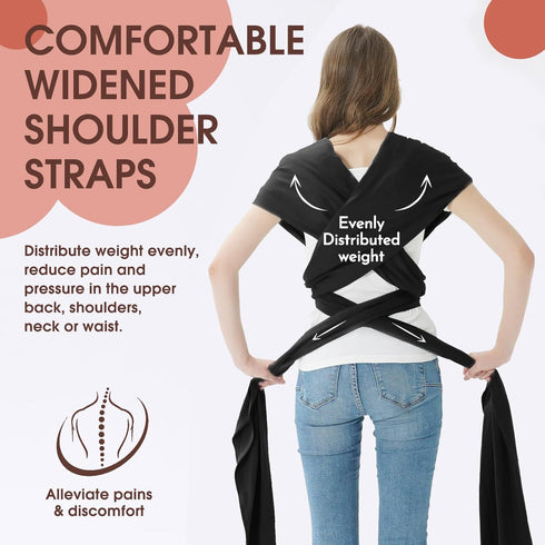 Acrabros Baby Wrap Carrier,Hands Free Baby Carrier Sling,Lightweight,Breathable,Softness,Perfect for Newborn Infants