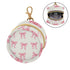 PYBUG Bow Tie Round Pacifier Storage Case, Polyester & TPU Lined with Hook Buckle, Pacifier Container Box for Baby