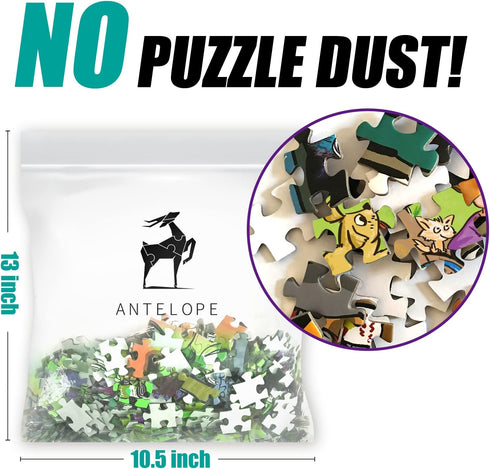Antelope 1000 Piece Puzzle for Adults, Dog Park Jigsaw Puzzle, High Resolution, Matte Finish