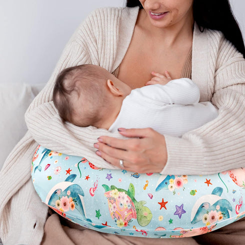 DILIMI Nursing Pillow Cover Stretchy Removable Cover for Breastfeeding Pillows, Ultra Soft Comfortable Slipcover