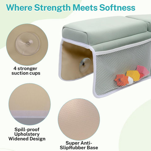 Elbow Elbow Comfortable Bath Kneeler and Kneeling Rest Pad - Painless Foam Mat with Support - Baby Bathtub Cushion