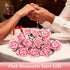 Set, Pink Roses Flower Bouquet Building Artificial Flowers Botanical Collection Compatible with Lego Flowers for Adults
