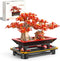 Wise Block Japanese Red Maple Bonsai Tree Building Toy Set for Adults