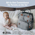 Backpack, Baby Diaper Bag Bonus Changing Pad, Large Capacity, USB Port, Pacifier Case, Mosquito Net & Wipes Bag |