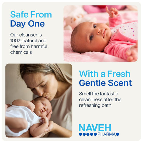 NAVEH PHARMA Cradle Cap Cleanser for Baby & Kids | 100% Natural Treatment, Spray & Wash, 1 FL OZ