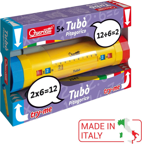 Quercetti Tubo Educational Toy for Learning Multiplication and Division Tables for Kids Ages 5+