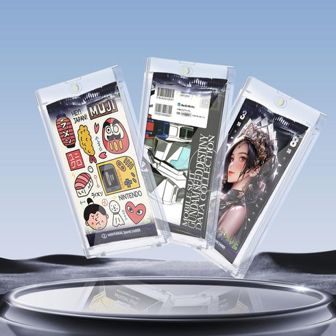 10-Pack One Touch Booster-Pack Magnetic Holders - UV Protection Clear Cases for Standard Cards Storage & Display