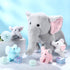 5 Mommy 4 Set Skylety Pcs Plush Elephant Stuffed Animals with Babies, Elephant with Plush Baby Soft Elephants Animals