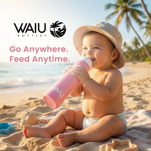6 oz 24 8 Waiu Insulated Stainless Steel Baby Bottle Keeps Drinks Cold Hours, Hot Hours BPA-Free, Vacuum Insulated
