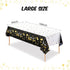 Tatuo 3 Pieces Gold We Will Miss You Tablecloth Going Away Party Decorations, Disposable Plastic Table Cover for