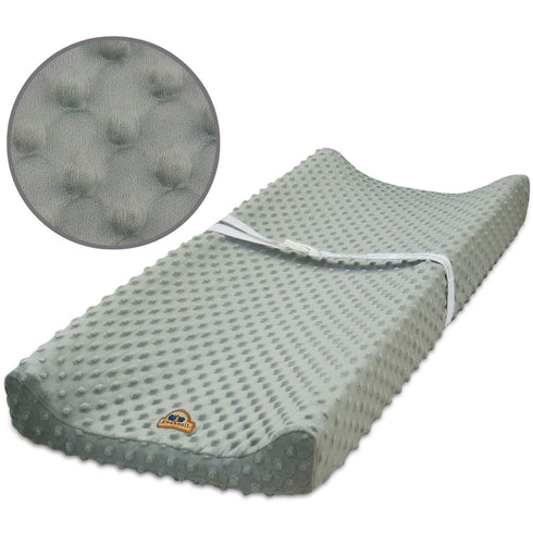 2 Pack 2 Pack) BlueSnail Ultra Soft Minky Dot Changing Pad Cover (Gray+White
