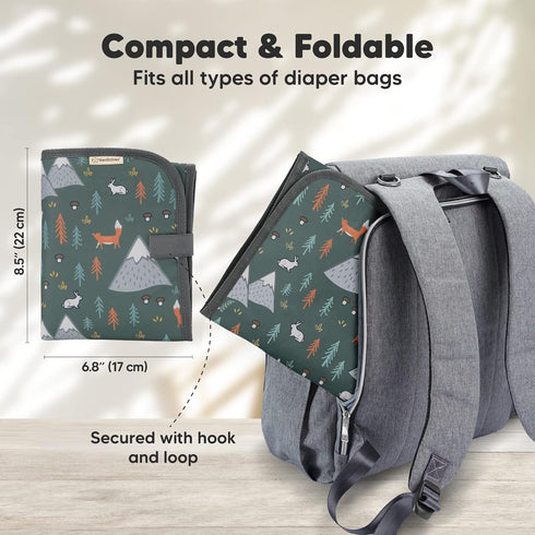 KeaBabies Portable Diaper Changing Pad and Waterproof Baby Changing Pad - Waterproof Travel Changing Mat for Baby