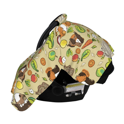 Zhbvncp Funny Guinea Pigs Baby Car Seat Cover & Breastfeeding Nursing Cover - Breathable Stretch Fabric Multi-Use