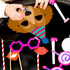 12 Pieces Dog Birthday Masks and Garland - Funny Paper Masks for Dog Theme Party Decoration