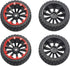 4Pack ShareGoo OD 2.55" 12mm Hex Wheel Rims & Rubber Tires Set for HSP Redcat HPI Tamiya 1/10 RC On-Road Touring Drift