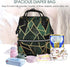 FHEDVBN Backpack Mummy Backpacks Daypack black and gold geometric Diaper Bag for Women Multifunction Waterproof for Mom