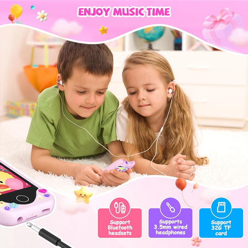 3 4 5 6 Mp3 32 Kids Smart Phone for Girls Gifts - Toddler Christmas Birthday Gift for Age Year Old, Kids Cell Phone Toy