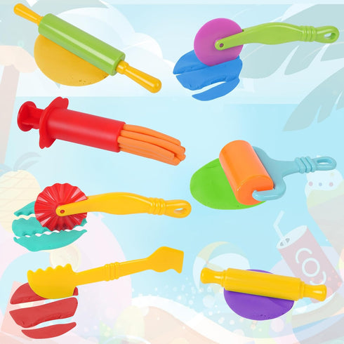 Set 31 Summer-Themed Dough Tools for Kids PCS Dough Play Tools with Animal Cutters, Ice Cream & Popsicle Molds, Dough