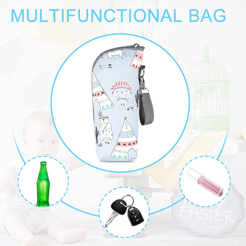 Insulated Baby Bottle Cooler Bag - Ideal for Nursing Moms