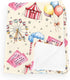 Wicbfdfv Cute Circus Balloons Carnival Ticket Baby Blanket Girls Boys Colorful Tent Bows