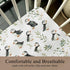 Wicbfdfv 28"x52" Watercolor Puffins Boho Leaves Fitted Crib Sheet for Baby Girls Boys Cute Bird Baby Sheet for Standard