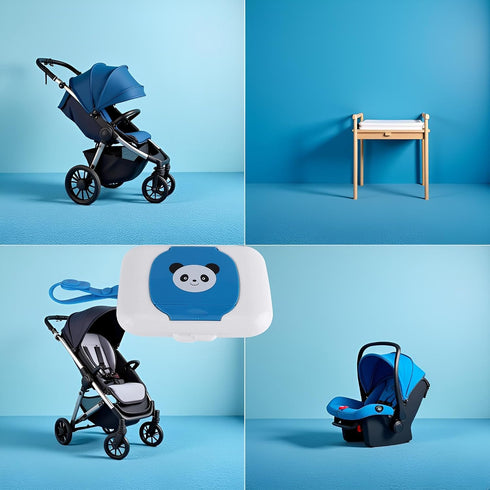 Garosa Portable Baby Wipes Dispenser Holder Cute Wet Wipe Container Outdoor Travel Stroller Wet Wipes Box Reusable