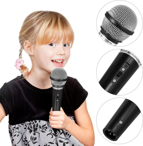 IMIKEYA Kids Microphone, Pretend Play Plastic Microphone for Birthday Favors, Costume Prop