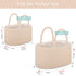 COMSE Large Baby Diaper Caddy Organizer for Girl Boy, Car Caddy with Handles, Cotton Rope Basket for Changing Table