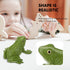 NUOBESTY Miniature Frog Figurine, Plastic Frog Statue Models Toy Figures, Cake Topper Fairy Garden Ornament for Bonsai