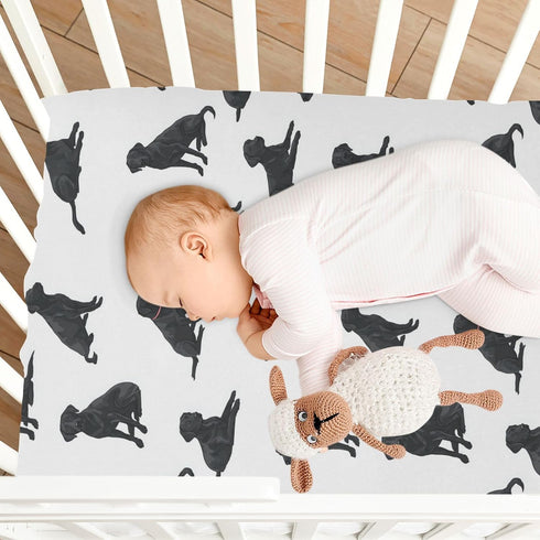 Vdsrup 52 28 9In Crib Sheets for Boys Girl Labrador Retriever Breathable Mini Crib Mattress Sheets Fitted, Dogs Toddler