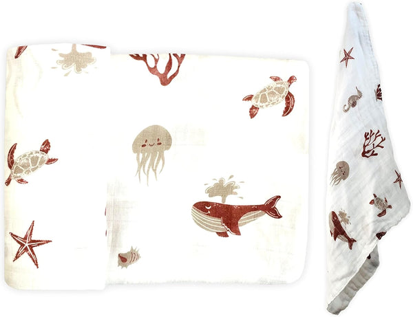 Leyl&Ari Baby Swaddle Blanket & Lovey Set | Newborn Receiving Blanket Paci