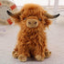 Scottish Highland Cow Plush, Cute Realistic Cow Stuffed Animal, Soft Farm Plushie Toy